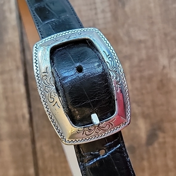 BRIGHTON Sz S small two tone Belt . 24 - 28" - Picture 2 of 5